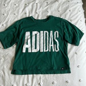 Adidas green tee size S